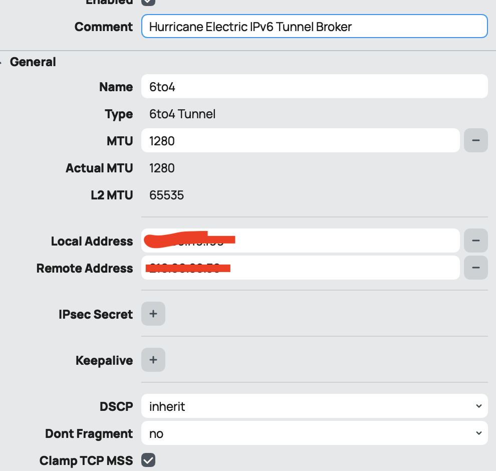 Interface Configuration